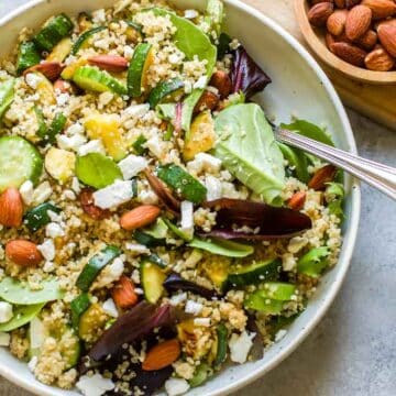 quinoa salad with greens