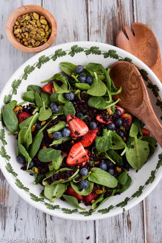 Black Rice Salad with Berries