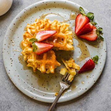 gluten free waffles on a plate