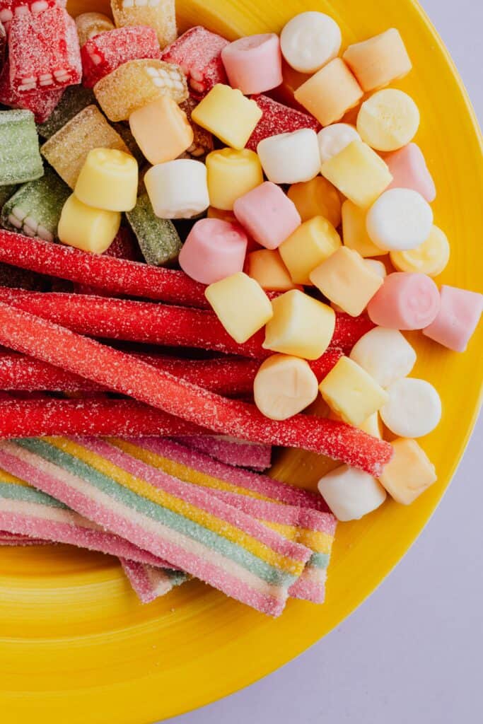 plate of halloween candy